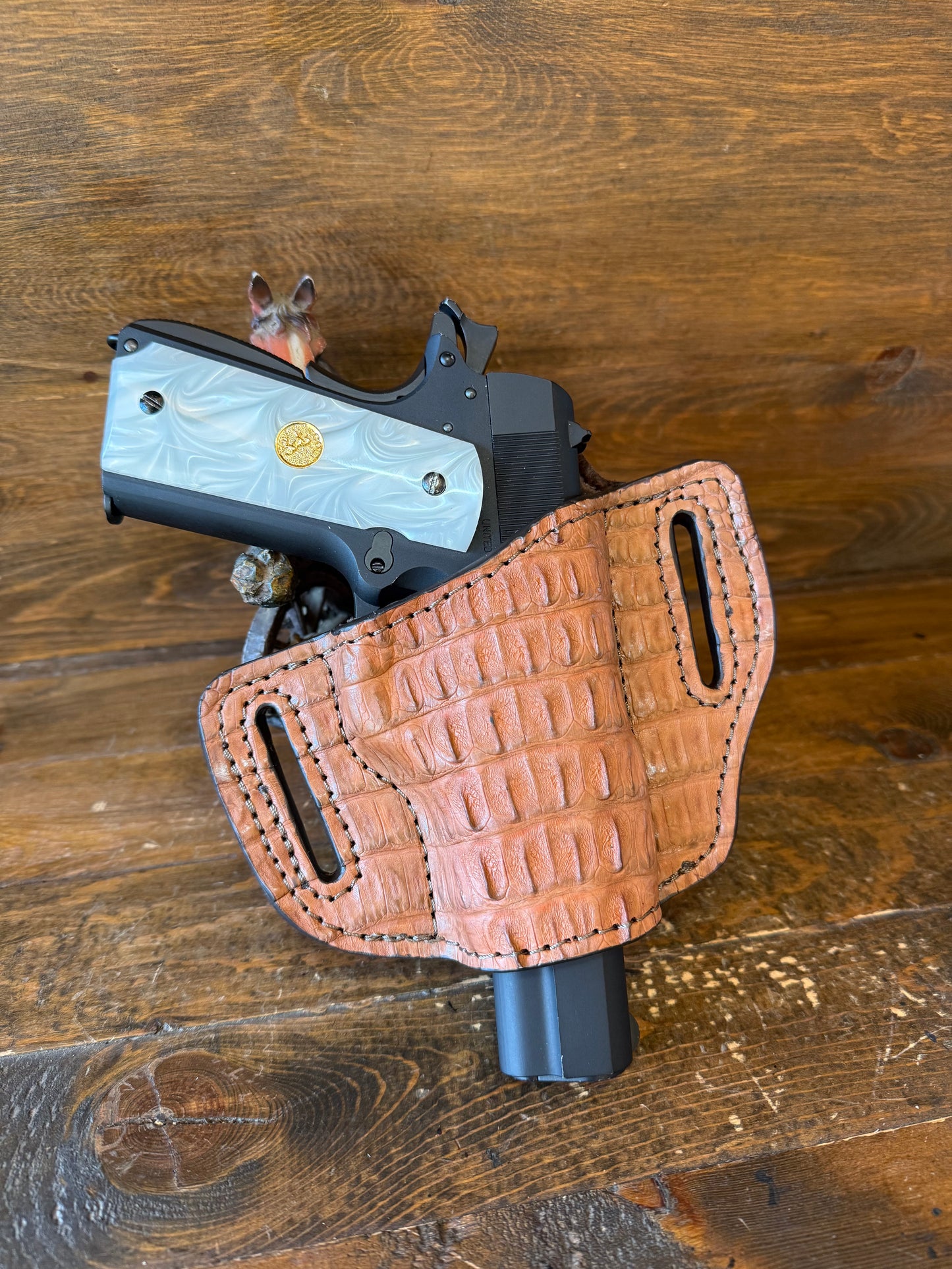 Coñac crocodile Hornback holsters  (1911)