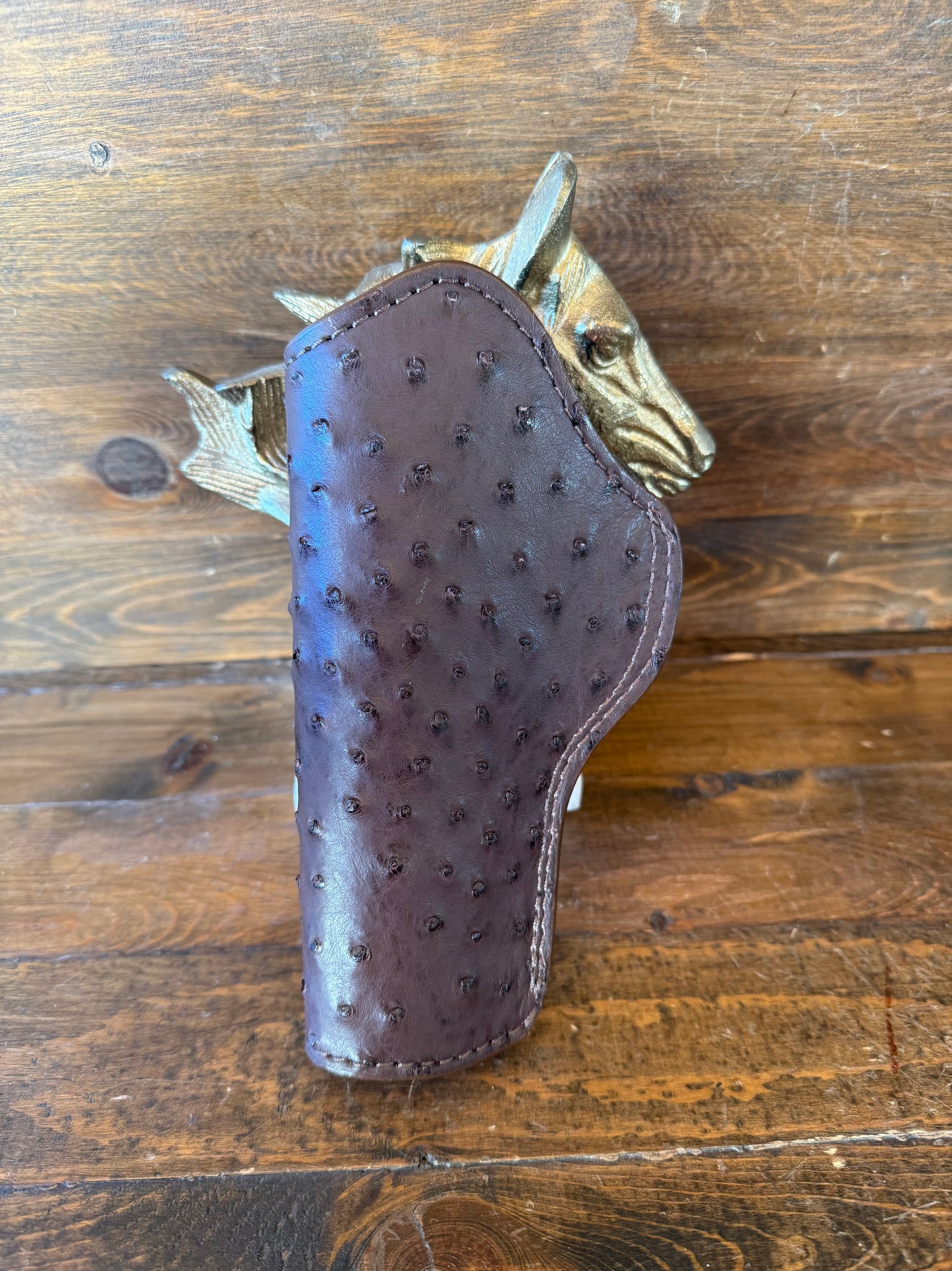 Dark brown ostrich skin IWB holster (1911) 5”