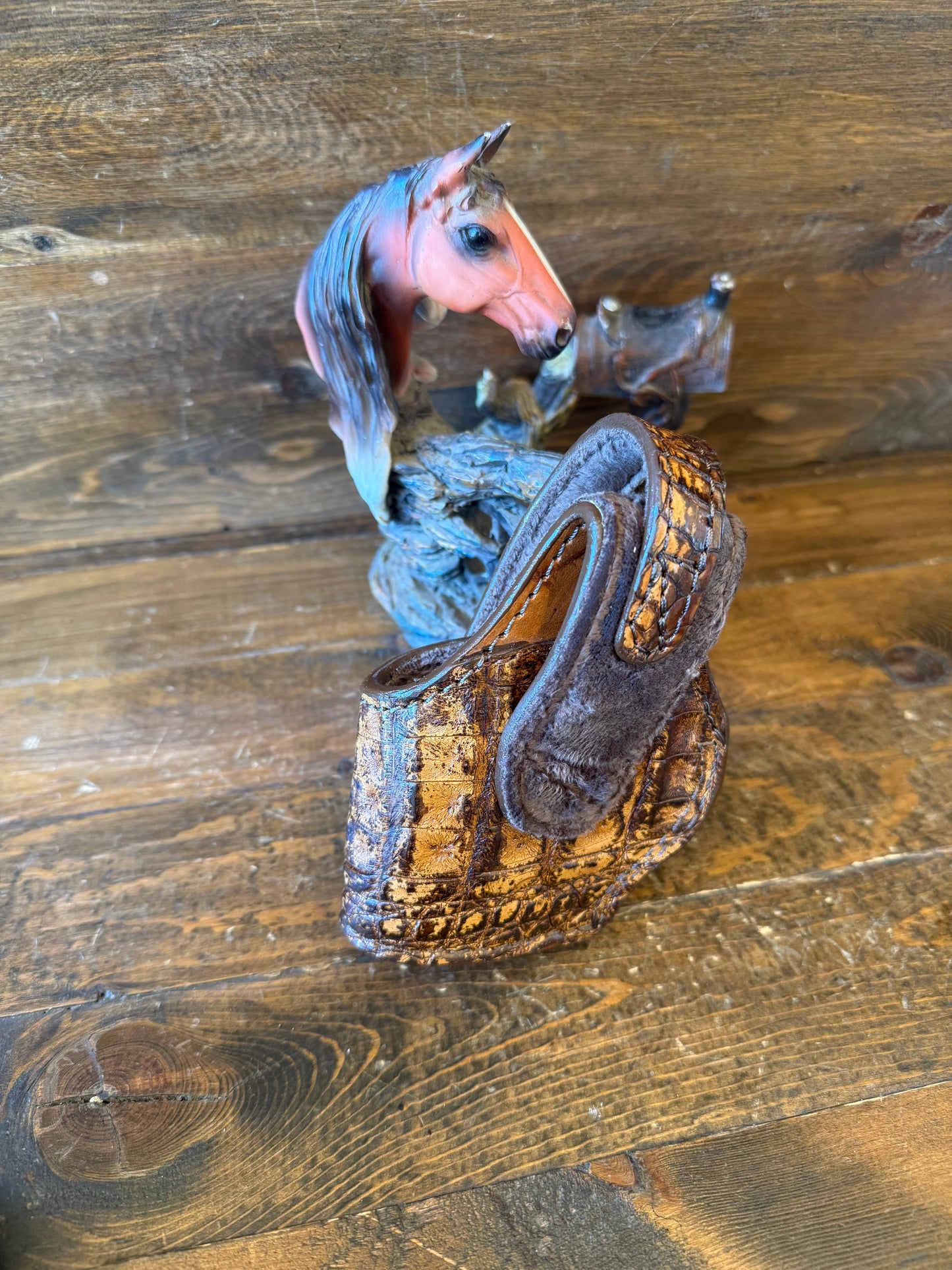 Rustic/Gold Crocodile skin compact holster (1911)