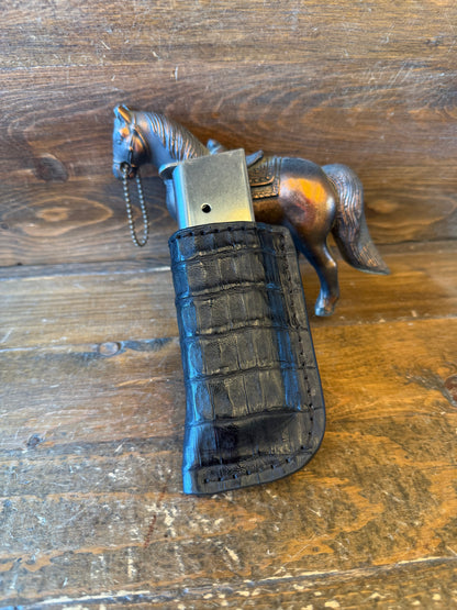 Black crocodile skin single magazine holster ( 1911 )