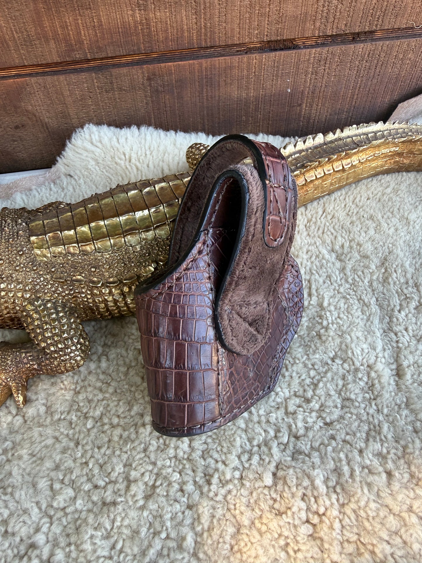 Brown Nile Crocodile Hornback compact holster ( 1911, High-power )