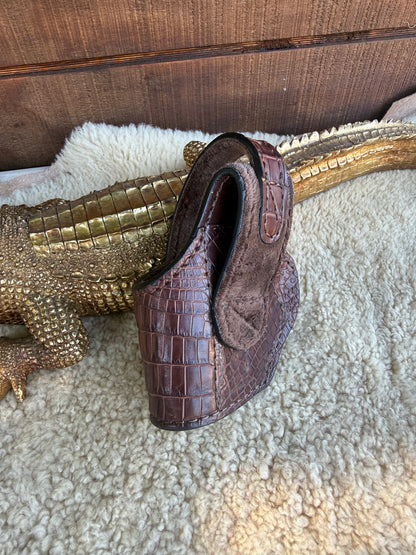 Brown Nile Crocodile Hornback compact holster ( 1911, High-power )