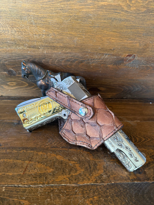 Light brown Pirarucu skin compact holster (1911)