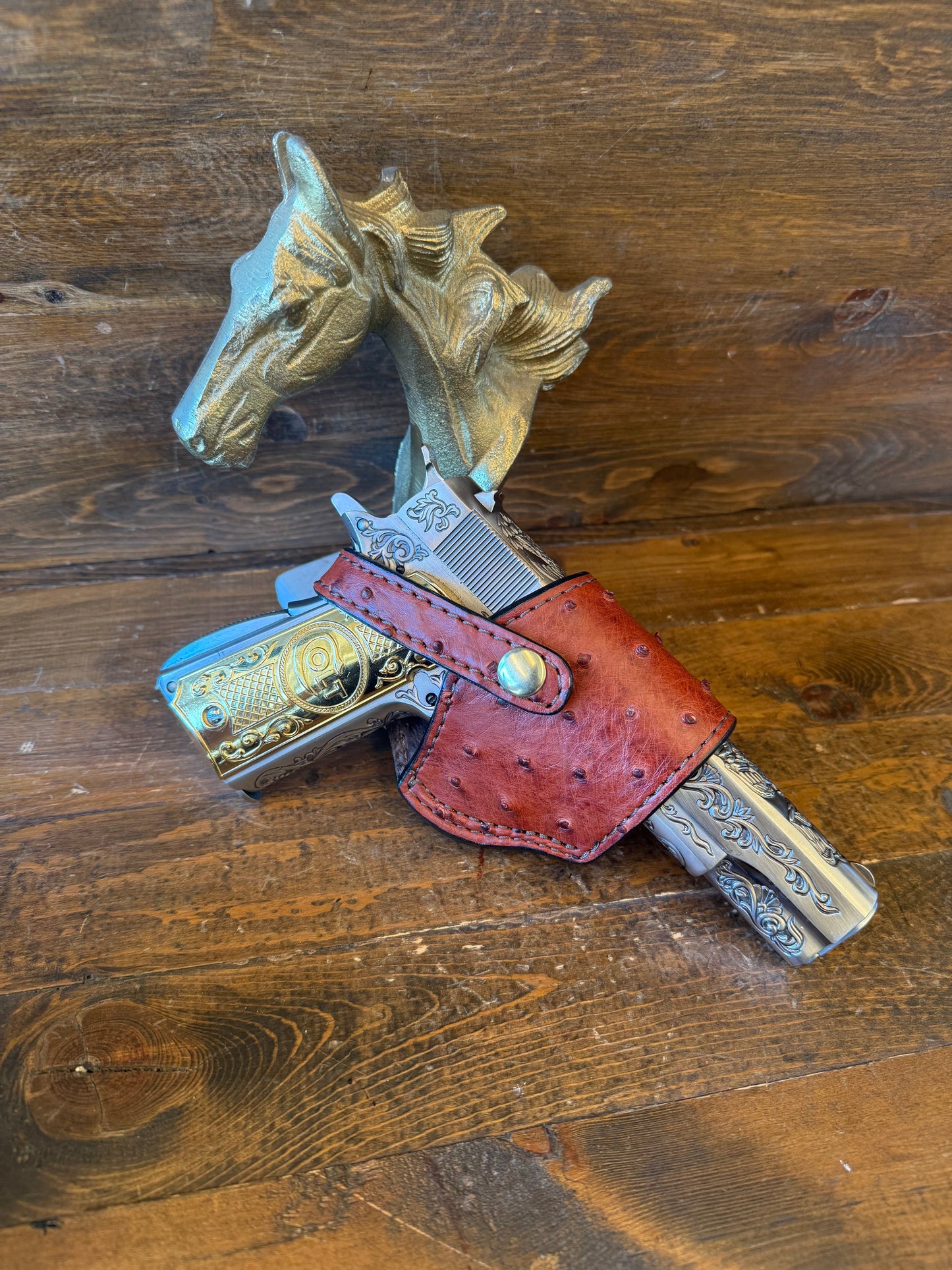 Brandy ostrich skin compact holster ( 1911 )