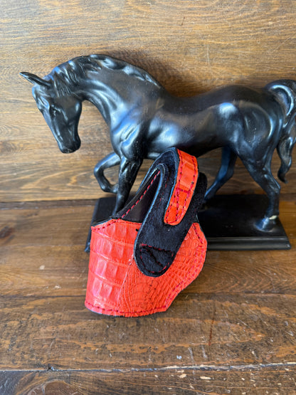 Red Crocodile tail skin  compact holster (1911)