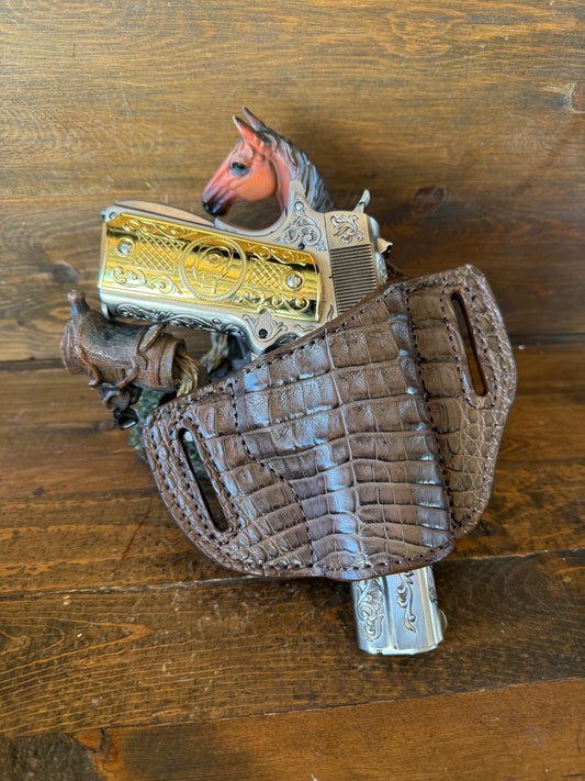 Brown crocodile belly holster ( 1911 )