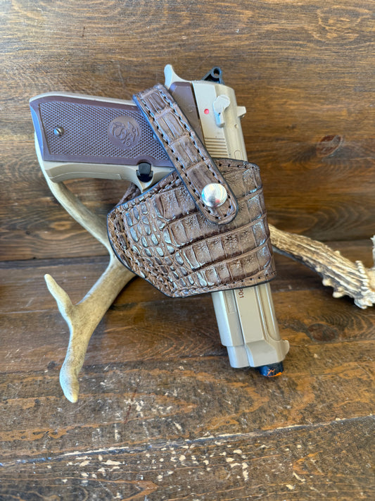 Brown crocodile belly skin compact holster ( Beretta )