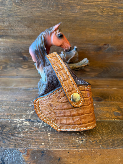 Honey/Gold crocodile skin compact holster ( Beretta )