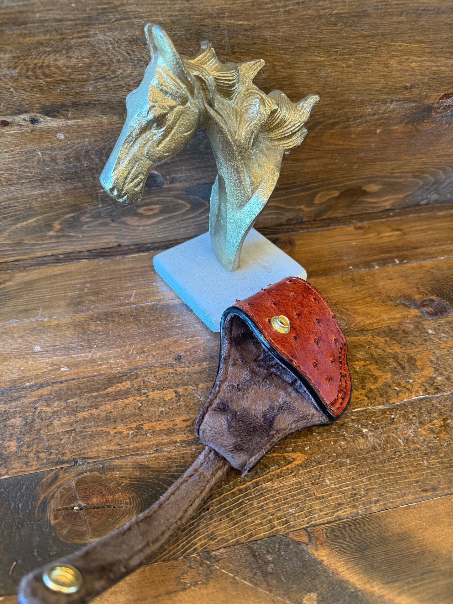 Brandy ostrich skin compact holster ( 1911 )