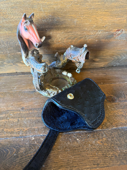 Black/gold. Ostrich skin medium holster ( 1911)