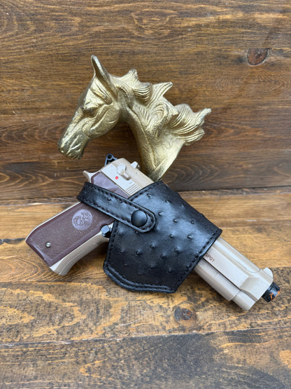 Black ostrich compact holster ( Beretta )