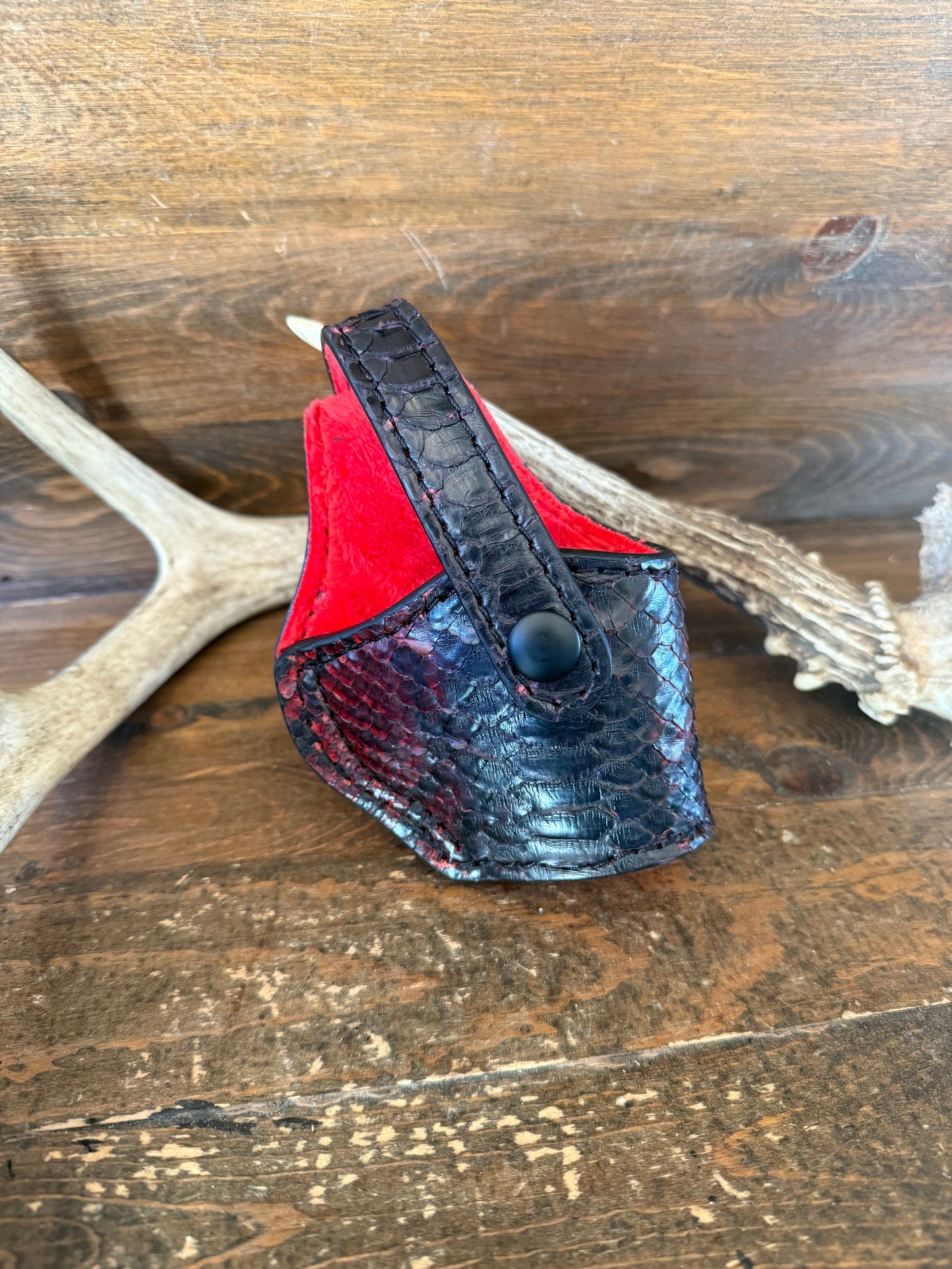 Black Cherry/Red Snake Skin Compact Holster ( 1911, High Power )