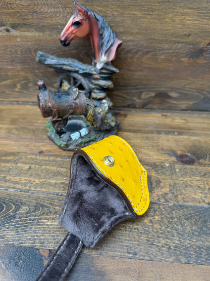 Yellow ostrich compact holster (1911)