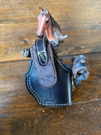 Black/gold compact holster (1911) LEFT