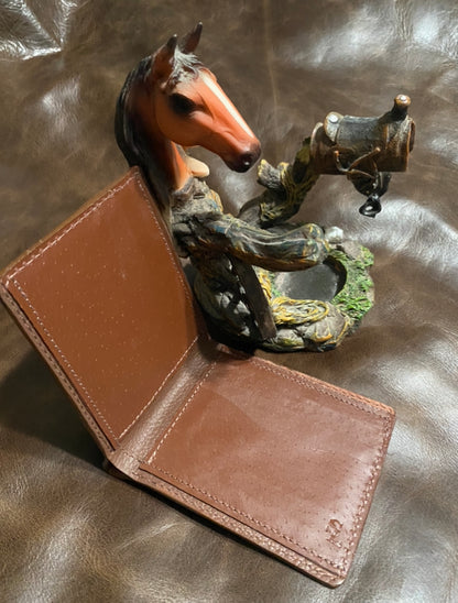 Half ostrich leg wallet