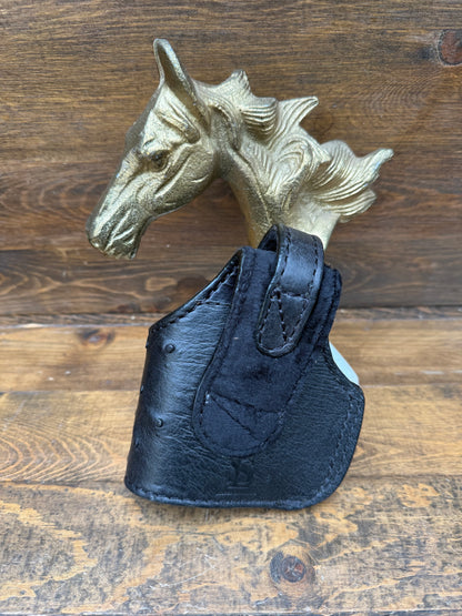 Black ostrich compact holster. ( Glock )