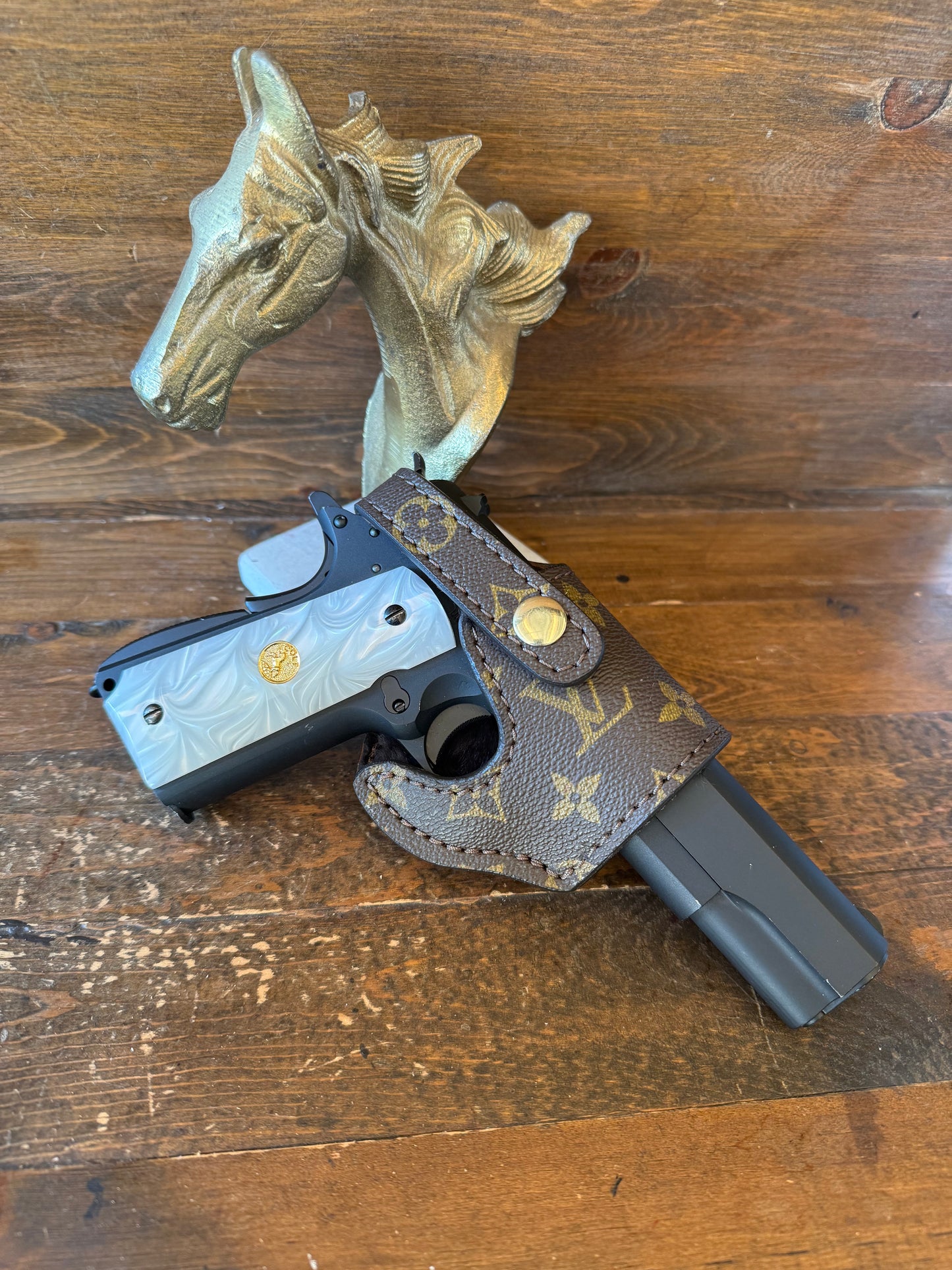 Brown Open trigger LV compact holster ( 1911 )