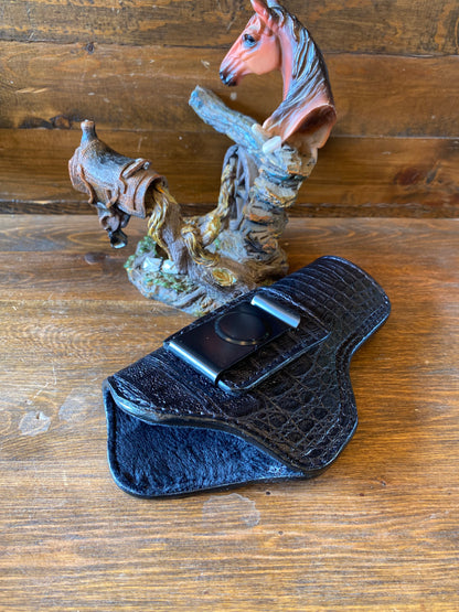 IWB Black crocodile belly luxury holster (1911)