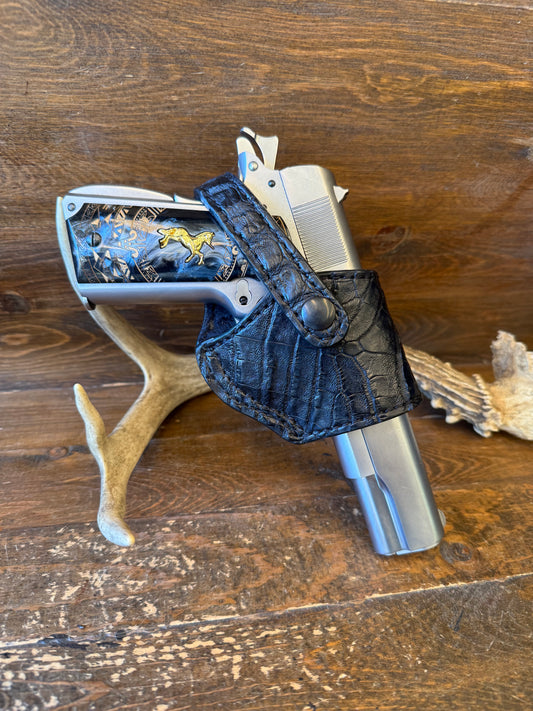 Black Crocodile belly compact holster (1911) -2