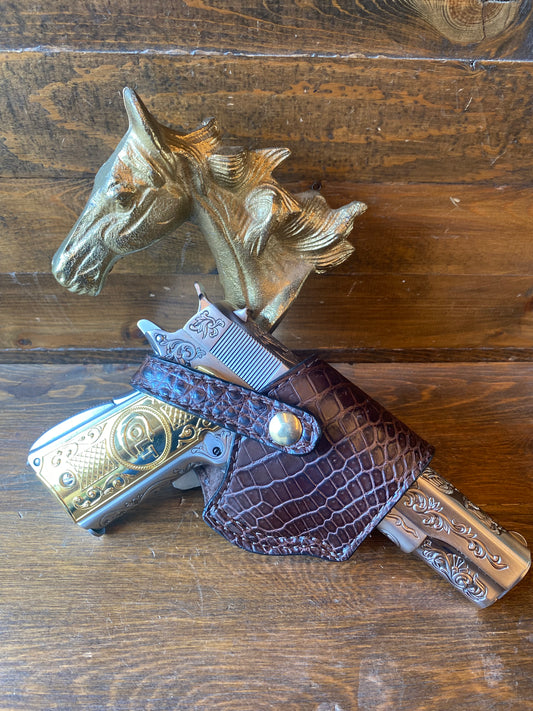 Brown alligator compact holster (1911)