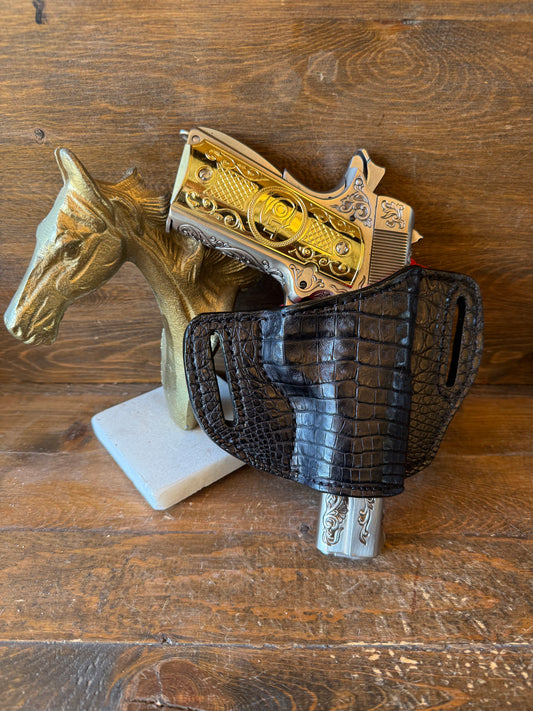 Black/Red Crocodile luxury holster (1911)