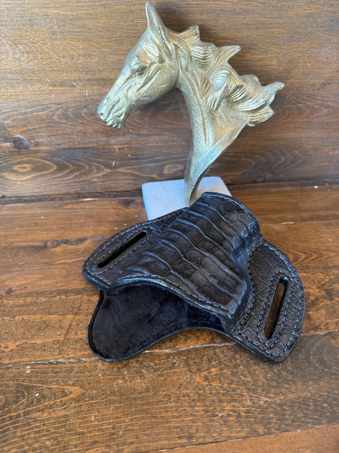 Black crocodile belly skin luxury holster ( Beretta )