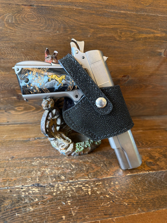 Black/Chrome stingray compact holster (1911)