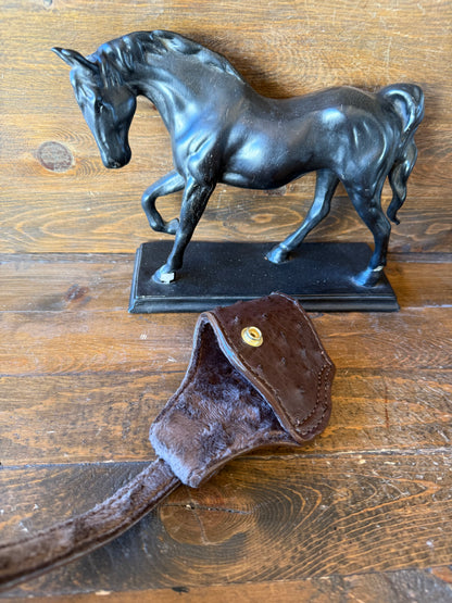 Dark Brown/gold ostrich skin compact holster (1911)