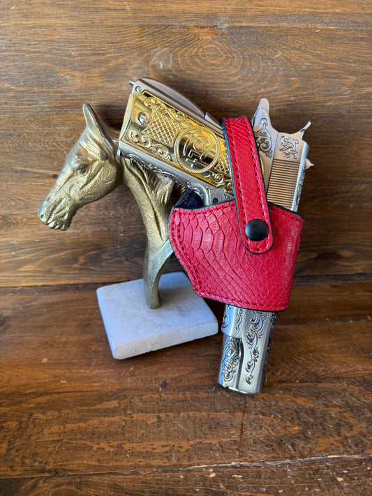 Matte red Snake skin compact holster (1911)