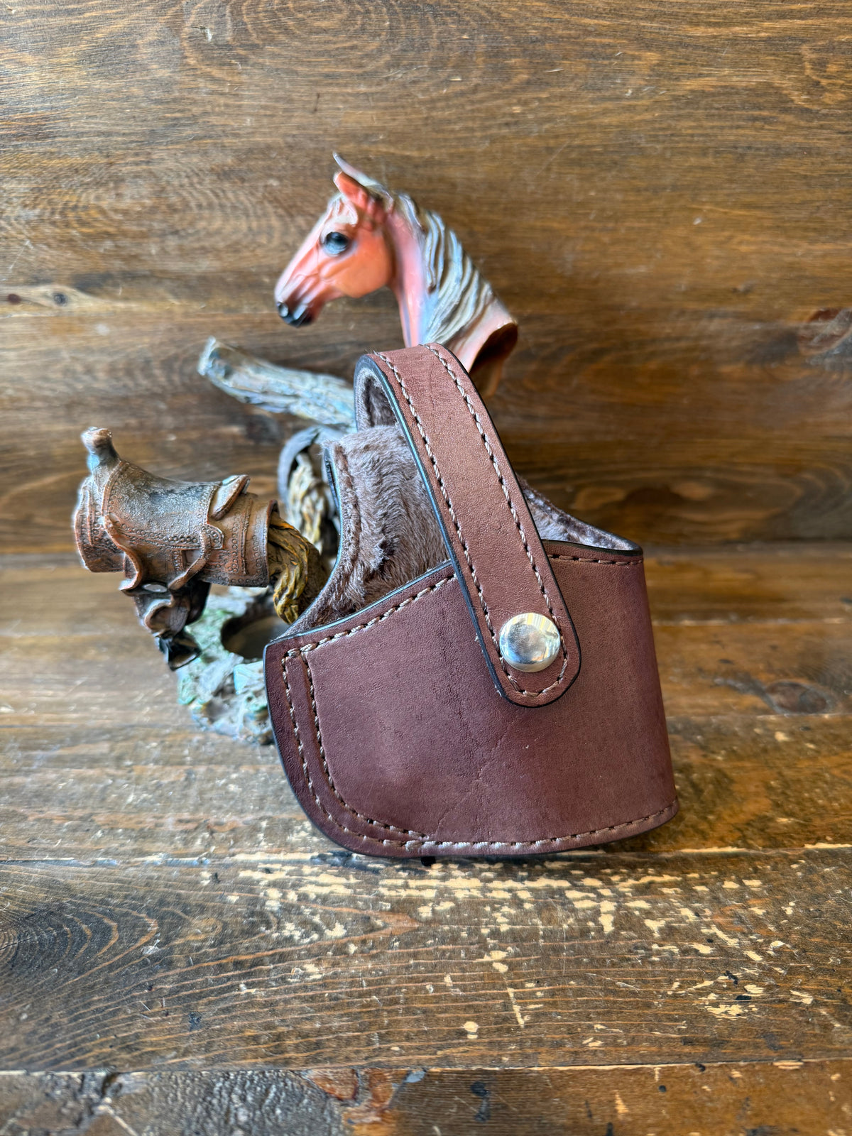 Brown veg tan compact holster ( Glock )