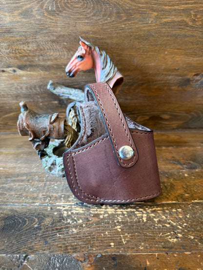 Brown veg tan compact holster ( Glock )