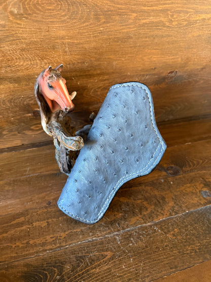 IWB. Gray full ostrich luxury holster (1911)
