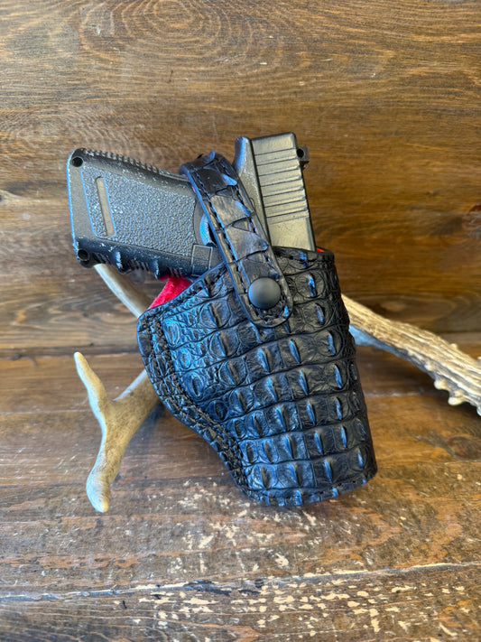 Black/Red Hornback Alligator Holster ( Glock , Beretta )