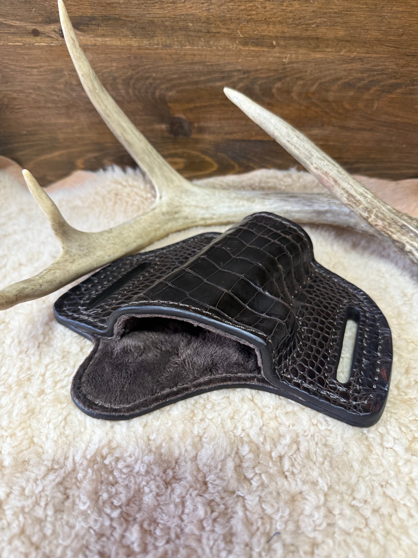 Chocolate brown Alligator belly Luxury holster ( 1911 )