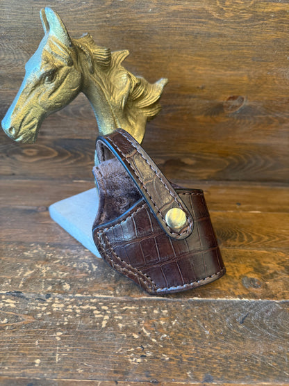 Brown/Gold  alligator belly compact holster (1911)