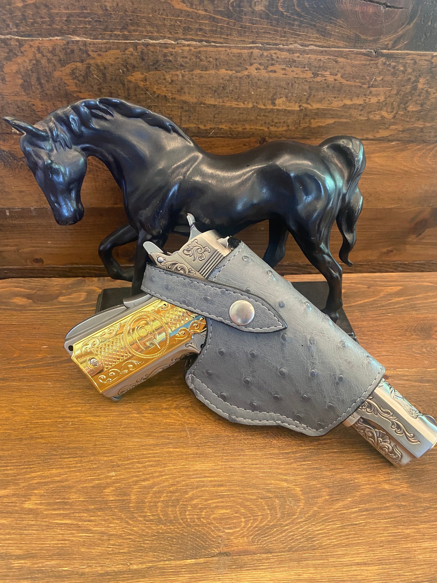 Gray ostrich holster ( 1911 )