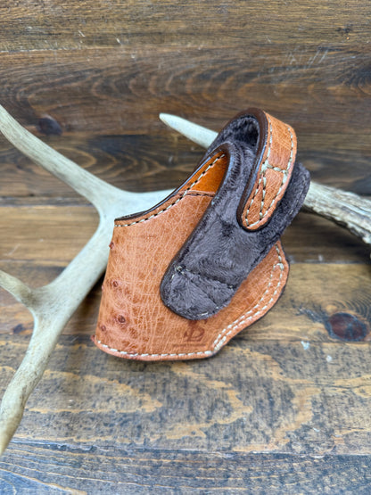 Rustic conac/Gold ostrich compact holster (1911)