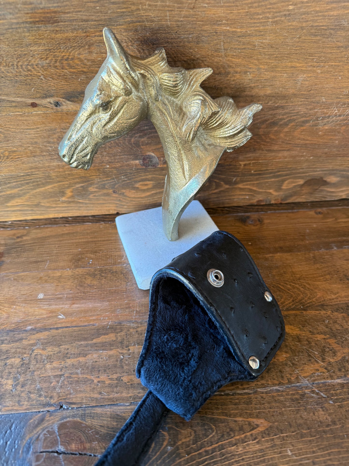 Black/chrome  ostrich skin luxury compact holster (1911)
