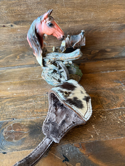 Brown/white cowhide compact holster (1911)