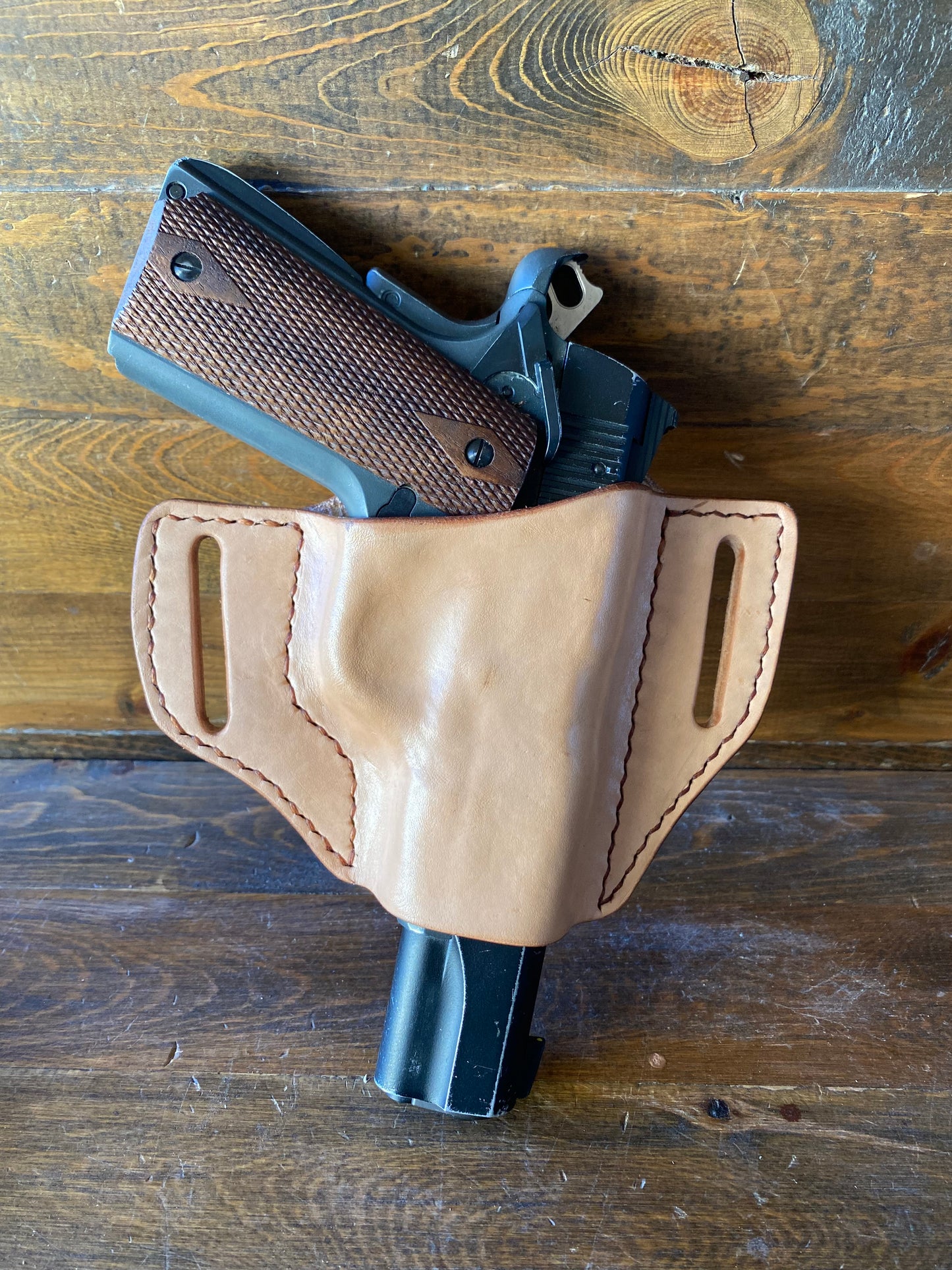 Natural Veg tan holster. (1911)