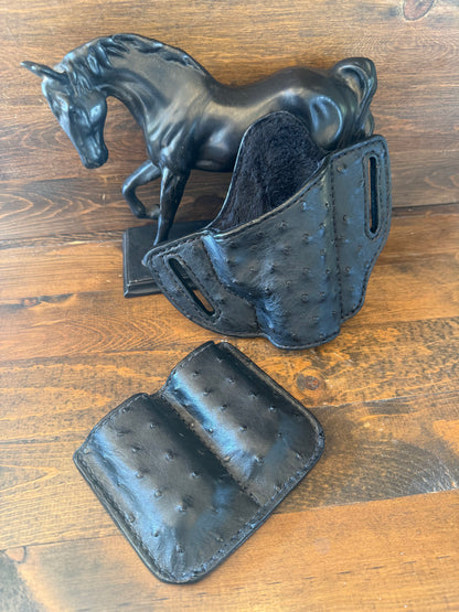 Black ostrich holster/ 2 magz set. (1911)
