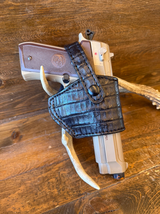 Black Crocodile Belly compact holster ( Beretta )