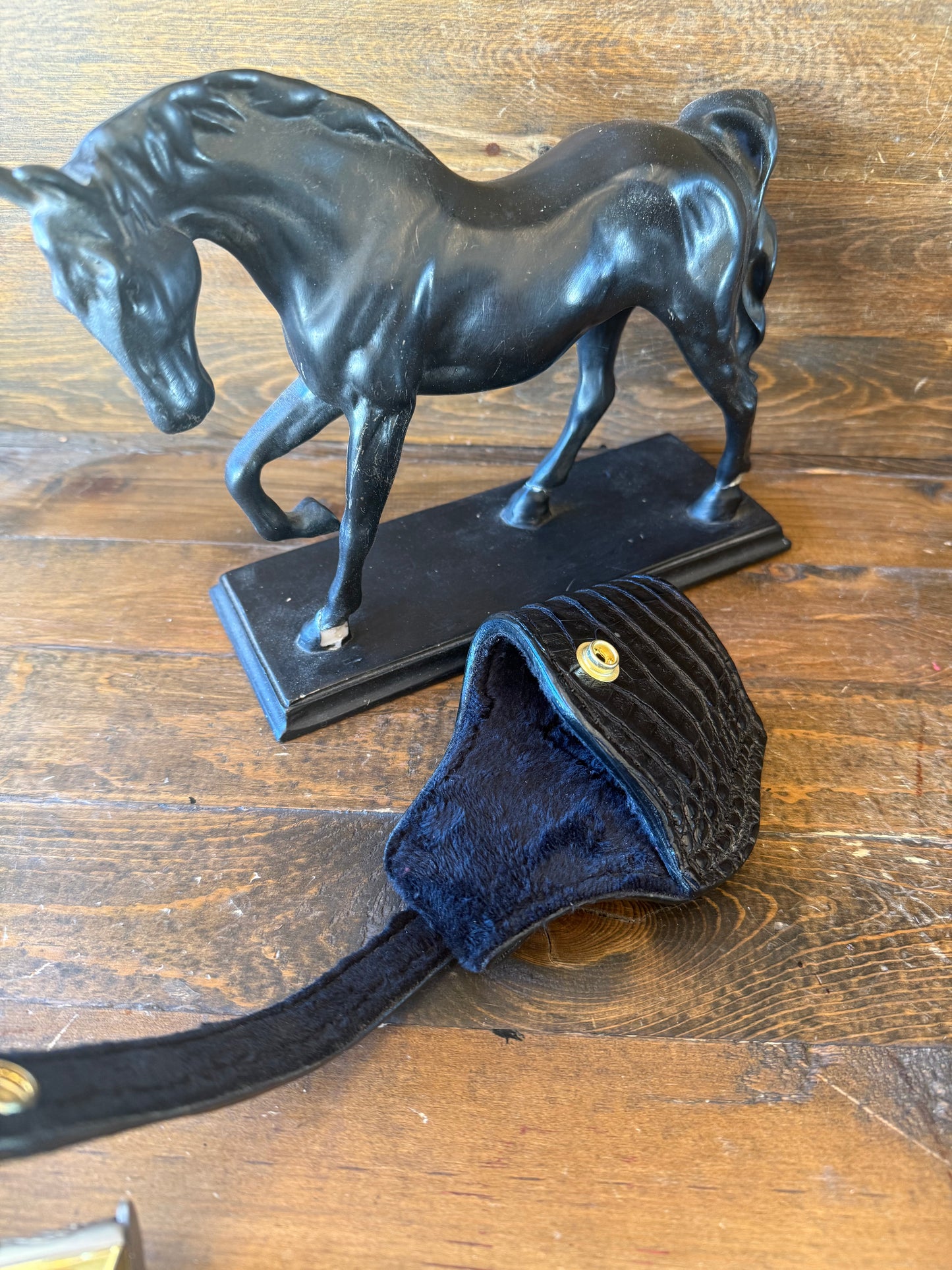 Black/Gold crocodile belly compact holster (1911)