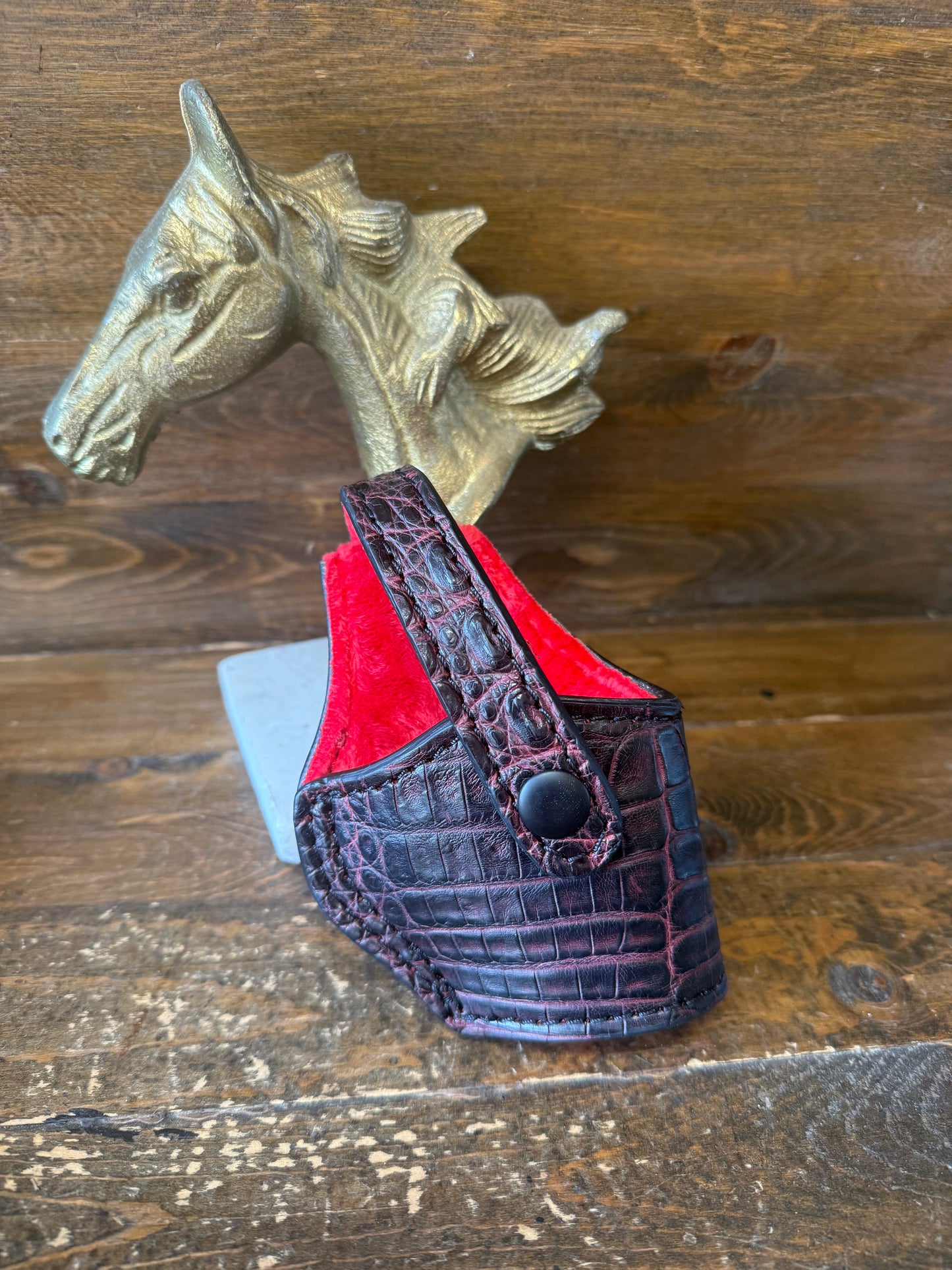 Black Cherry crocodile compact holster ( 1911 , High Power )