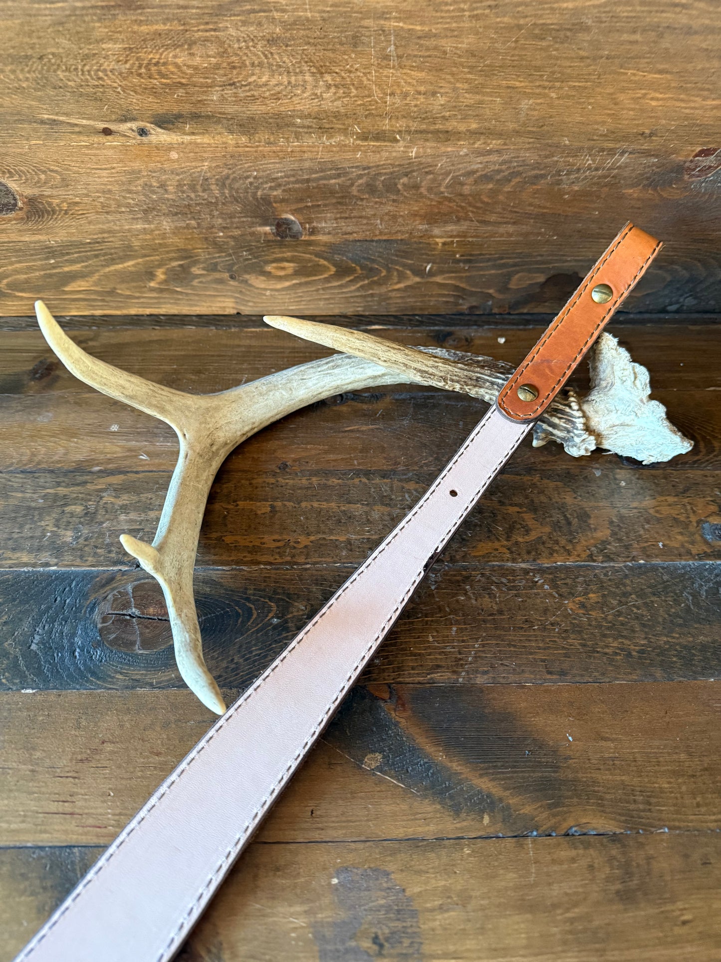 Brown ostrich skin rifle sling