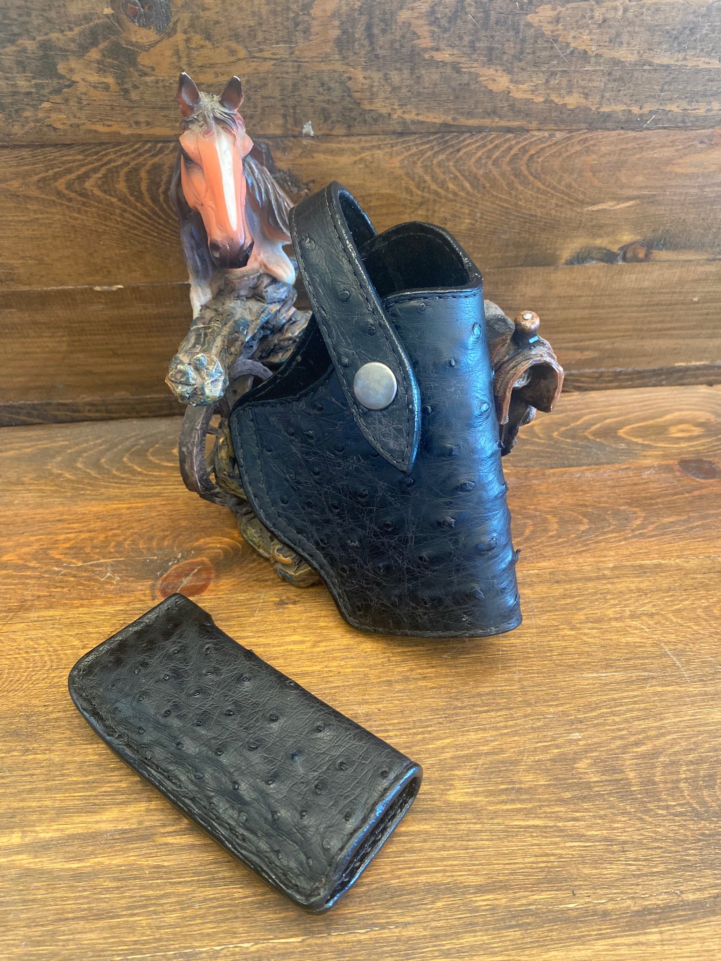 Black ostrich holster/mag set (1911)