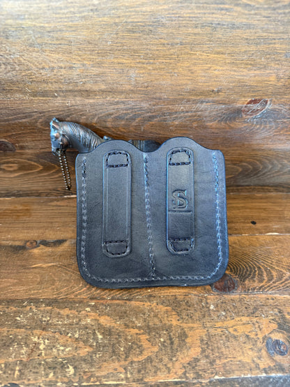 Black crocodile 2 magazine compact holster (1911)