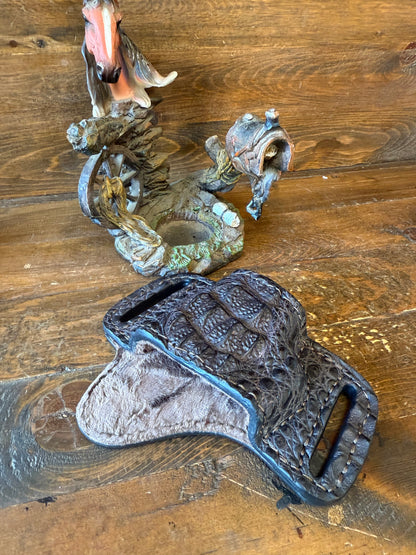 Dark Brown crocodile neck bikini holster ( 1911 )