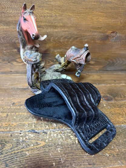 Black Crocodrile skin Bikini holster. ( Glock )