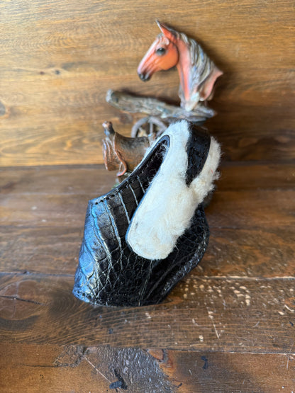 Black/White crocodile skin Deluxe compact holster ( 1911 )